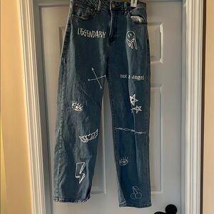 Legendary Blue Graphic Women's Jeans